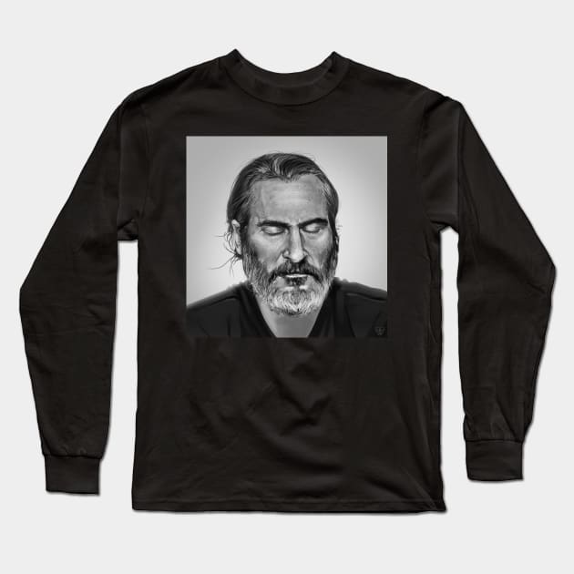 Joaqin Phoenix Long Sleeve T-Shirt by SmpArt